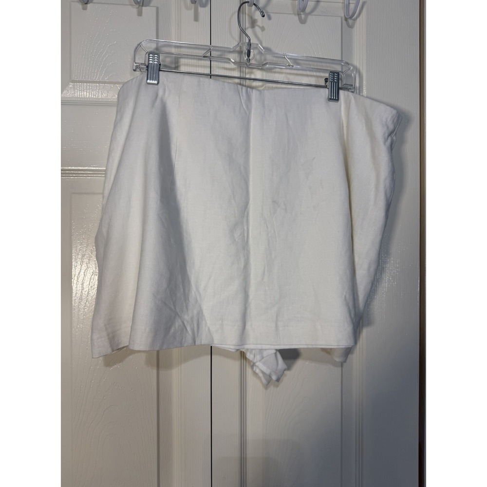 Abercrombie & Fitch Scarlet Skort Linen White Size XL